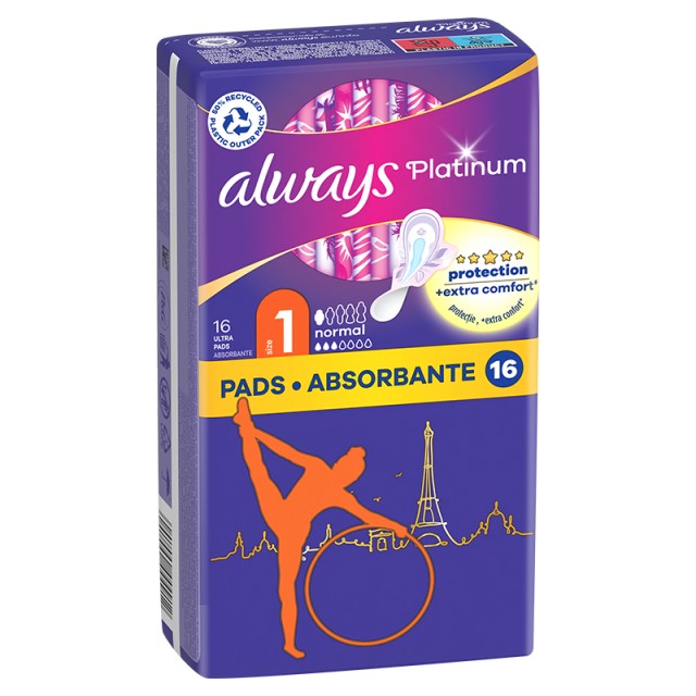 Always Platinum Normal (Μέγεθος 1) 16τμχ