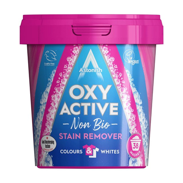 Astonish Oxy Active 2σε1, Ενισχυτικό Πλυσίματος & Καθαριστικό Κάδου 825g
