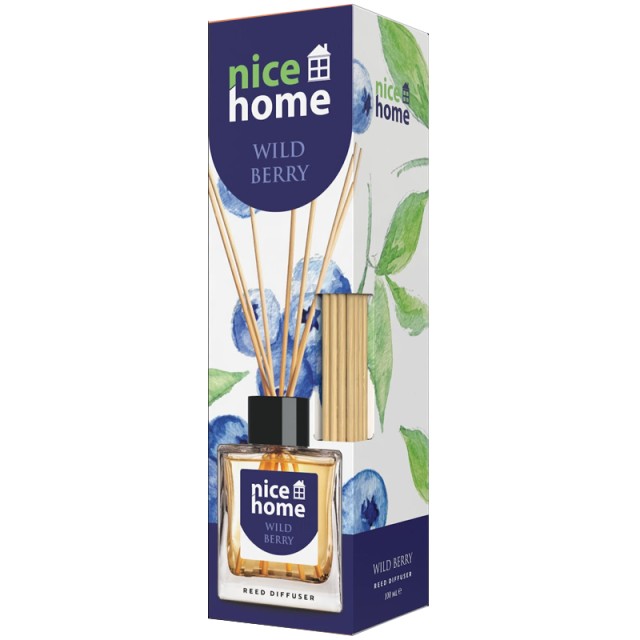 Nice Home Reed Diffuser Wild Berry  Αρωματικά Στικς Χώρου 100ml