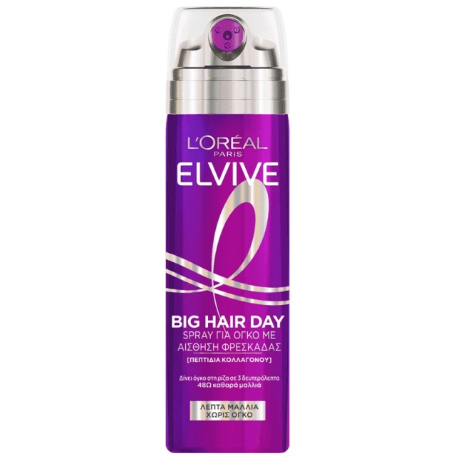 LOreal Paris Elvive Collagen Big Hair Day Refreshing Volume Spray για Όγκο, 200ml