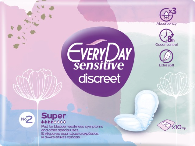 Σερβιέτες ενισχυμένης προστασίας Every Day Discreet SUPER 10 τεμ