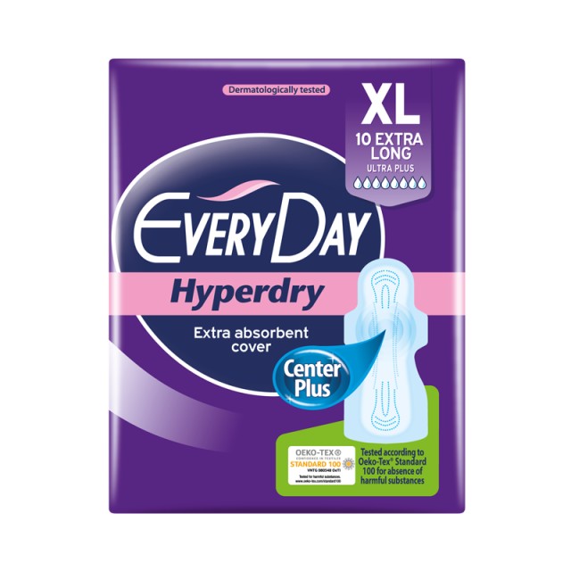 Every Day Σερβιέτες Hyperdry EXTRA LONG Ultra Plus 10 τεμ.