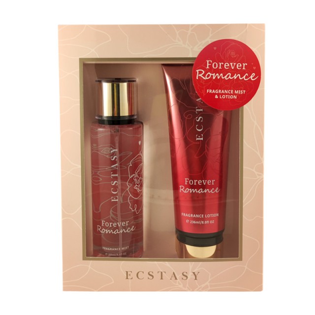 Ecstasy Gift For Her Forever Romance Body Mist 250ml & Body Cream 236ml