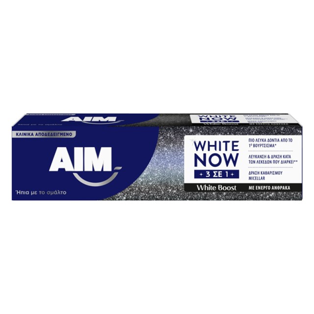 Aim White Now 3 In 1 White Boost, Οδοντόκρεμα, 75ml