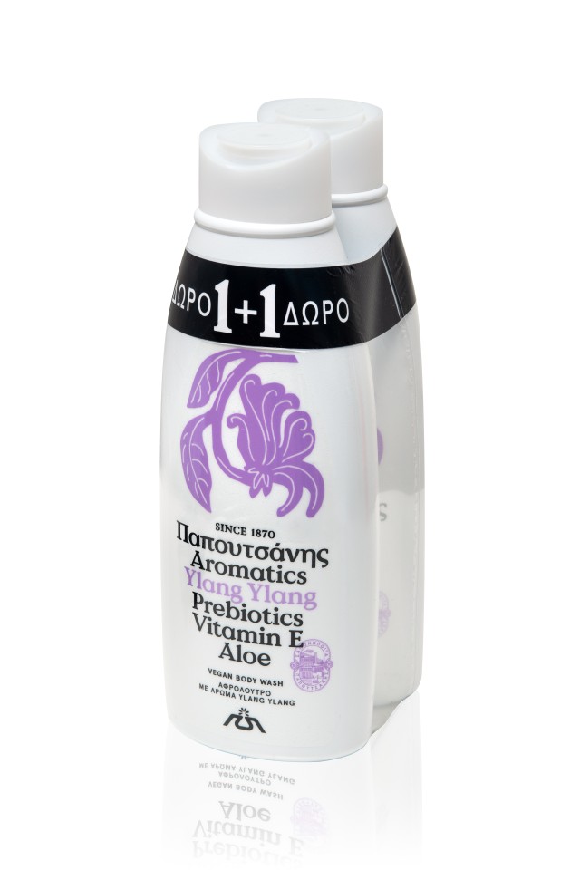 Papoutsanis Aromatics Ylang Ylang Αφρόλουτρο 2x650ml 1+1 ΔΩΡΟ