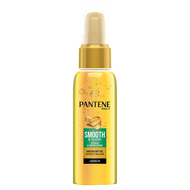 Pantene Pro-V Smooth & Sleek Argan Oil, Λάδι Εντατικής Επανόρθωσης στα Ξηρά & Ταλαιπωρημένα Μαλλιά 100ml