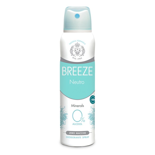 Breeze Neutro Invisible Dry, Αποσμητικό Σπρέι, 150ml
