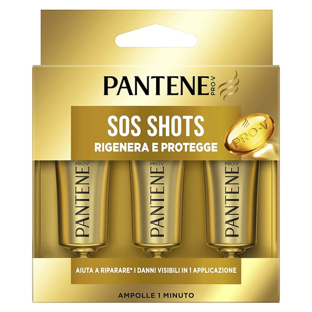 Pantene Rigenera Sos Shots, Αμπούλες - Ορός Αναδόμησης Μαλλιών, 3x15ml
