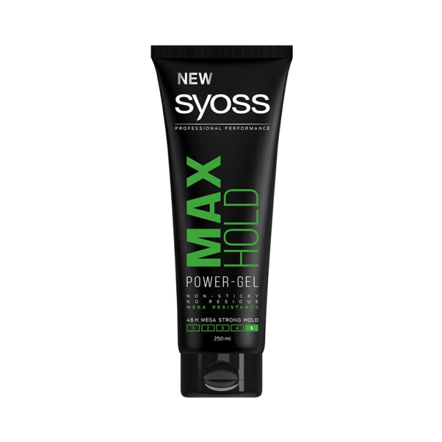 Syoss Max Hold Power Gel, Τζελ Μαλλιών για Πολύ Δυνατό Κράτημα, 250ml