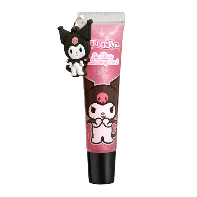 AIR-VAL Kuromi Lip Gloss Strawberry Scent & Pink Charm, Παιδικό Λιπ Γκλος 13ml με Άρωμα Φράουλα & Μπρελόκ