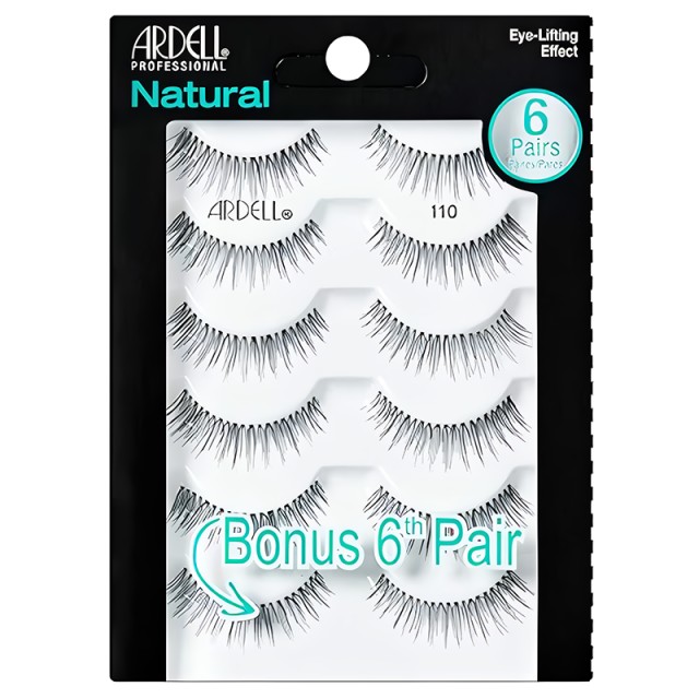 Ardell Natural Lashes 6pack 110 Black, Τεχνητές Βλεφαρίδες