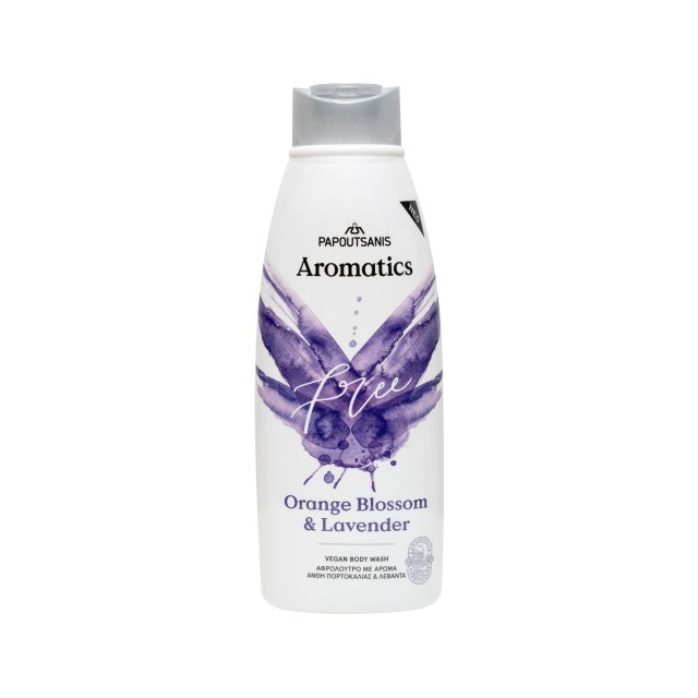 Papoutsanis Aromatics Free Orange Blossom & Lavender, Αφρόλουτρο 600ml