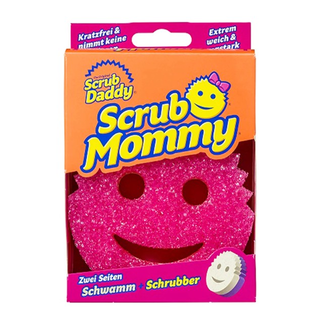 Scrub Mommy Colors, Σφουγγάρι Διπλής Όψης Λουλούδι Πολλαπλών Χρήσεων Ροζ, 1τμχ