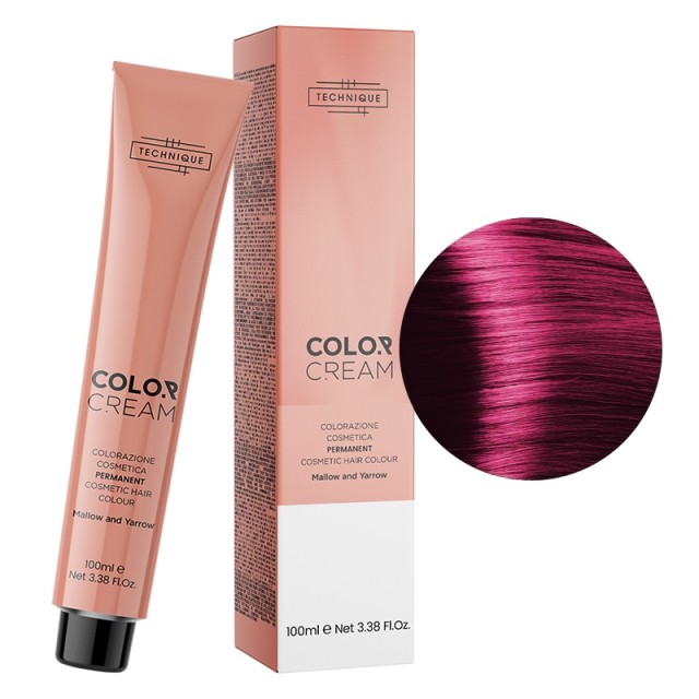 Technique Color Cream Metal Shades, Μόνιμη Βαφή σε Σωληνάριο, 100ml - Μεταλλικό Φούξια