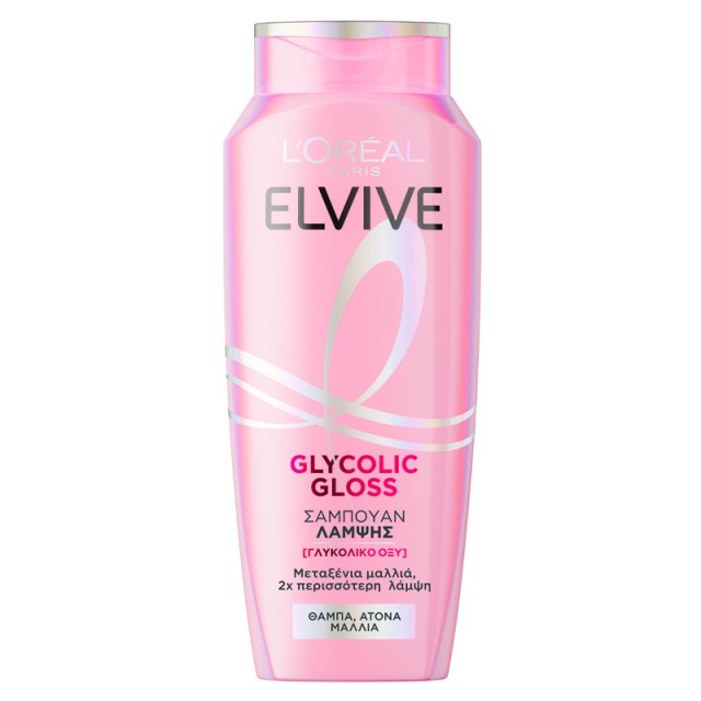 LOreal Paris Elvive Glycolic Gloss Σαμπουάν Λάμψης, 400ml