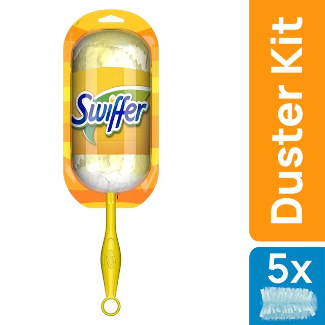 Swiffer Duster Kit, Λαβή + 5 Ανταλλακτικά Φτερά Ξεσκονίσματος