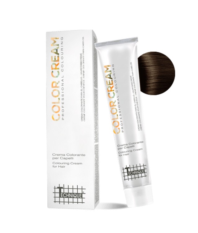 Technique Color Cream Gold Αποχρώσεις, Μόνιμη Βαφή σε Σωληνάριο, 100ml - Ξανθό Μαονί Χρυσό 7.53