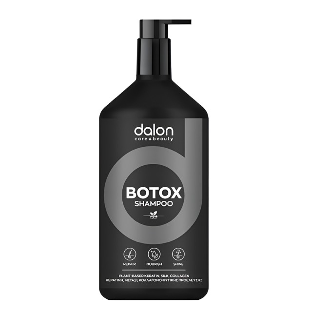 Dalon Botox Shampoo, Σαμπουάν με Πρωτεΐνες Κερατίνης, Μεταξιού & Κολλαγόνου για Ταλαιπωρημένα Μαλλιά, 1000ml