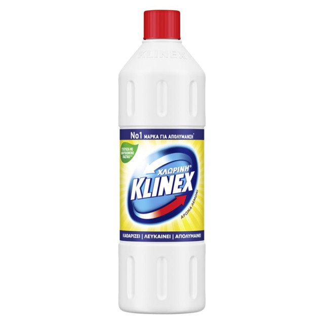 Klinex Lemon, Λεπτόρρευστη Χλωρίνη με Άρωμα Λεμόνι 1lt