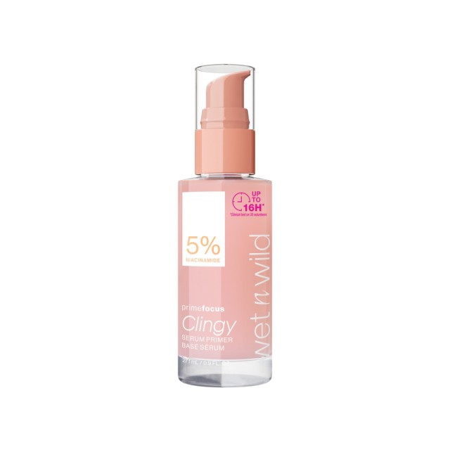 Wet n Wild Prime Focus Clingy Serum Primer, Primer με Υαλουρονικό Οξύ για Εώς και 16 Ωρες Σταθερό Μακιγιάζ