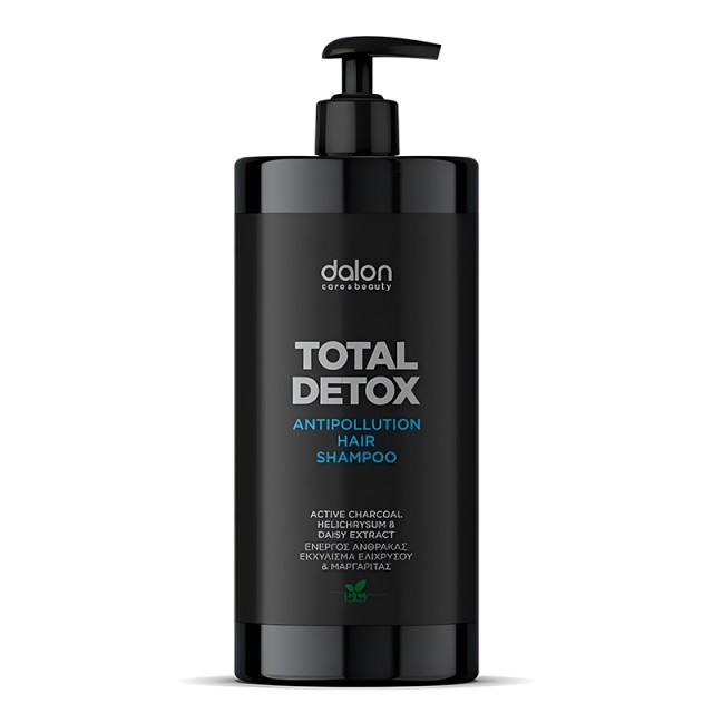 Dalon Hair Shampoo Total Detox Antopollution, Σαμπουάν με Ενεργό Άνθρακα, 1000ml