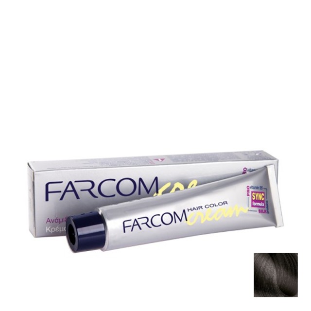 Farcom No 6c Ξανθό Σκούρο Σαντρέ Μόνιμη Βαφή Μαλλιών με Πρωτεΐνες Μεταξιού & Προβιταμίνη Β5, 60ml