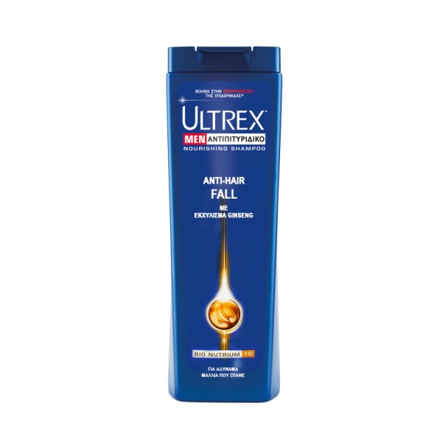 Ultrex Men Anti Hair Fall Shampoo, Ανδρικό Αντιπιτυριδικό Σαμπουάν Κατά της Τριχόπτωσης, 360ml