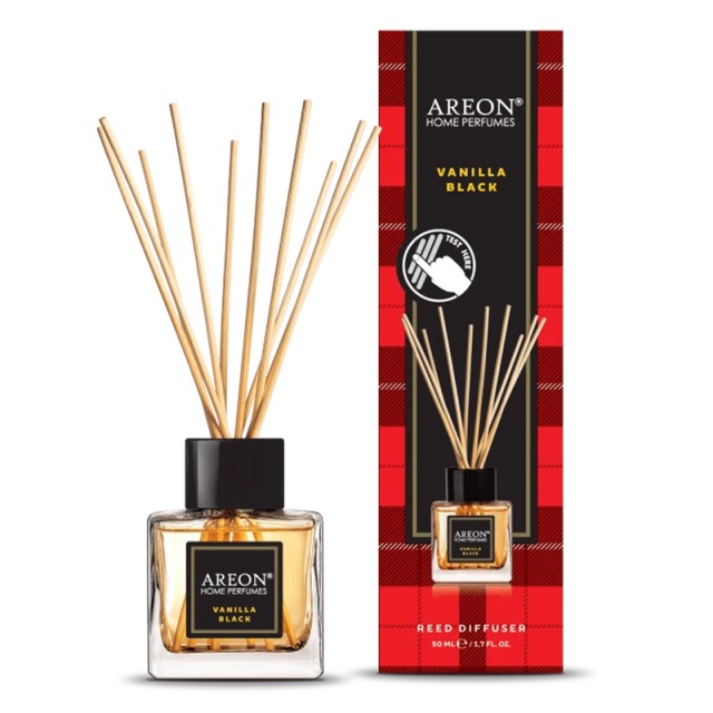 Areon Tartan Vanilla Black, Αρωματικά Στικς Χώρου, 50ml
