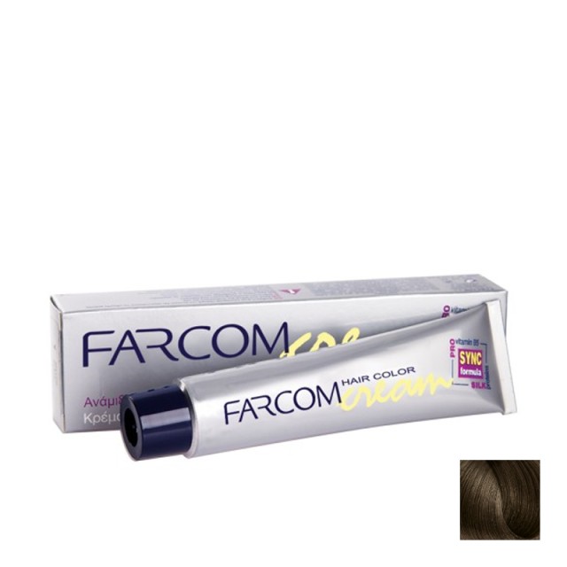 Farcom No 6 Ξανθό Σκούρο Μόνιμη Βαφή Μαλλιών με Πρωτεΐνες Μεταξιού & Προβιταμίνη Β5, 60ml