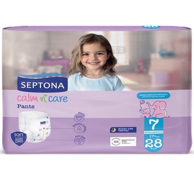 Septona Calm N Care Πάνες-Βρακάκια  Extra Large Plus No 7 (17+Kg) 28τμχ