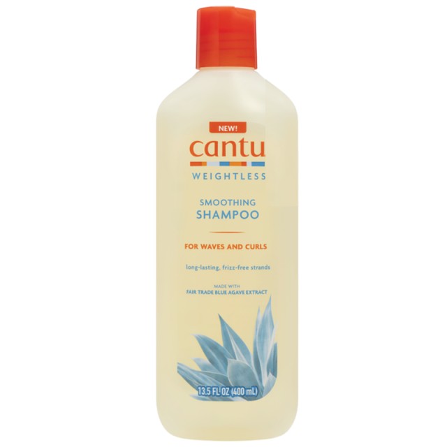 Cantu Weightless Smoothing Shampoo For Waves and Curls, Σαμπουάν Λείανσης Ειδικά Σχεδιασμένο για Κυματιστά Μαλλιά & Χαλαρές Μπούκλες, 400ml
