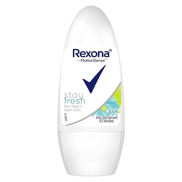 Rexona Stay Fresh Blue Poppy & Apple, Αποσμητικό Roll on 50ml