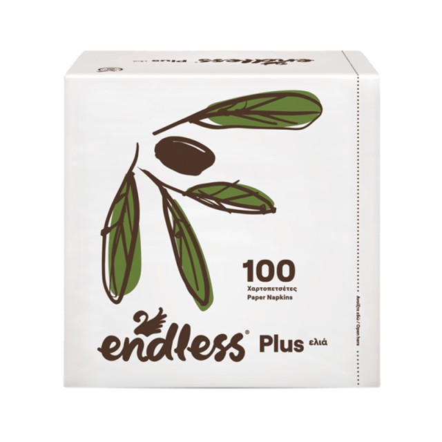 Endless Plus Σχέδιο Ελιάς 100φ, Χαρτοπετσέτες, 1τμχ