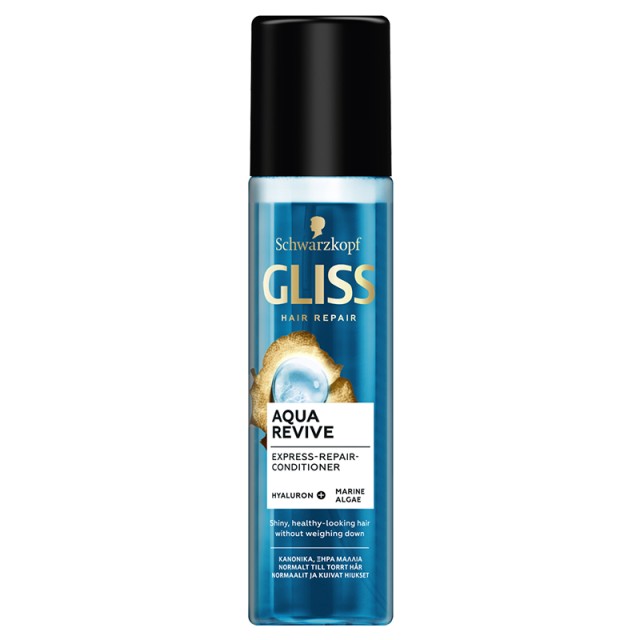 Gliss Hair Repair Aqua Revive Express Repair Leave in Conditioner, Μαλακτικό Σπρέι Μαλλιών για Κανονικά & Ξηρά Μαλλιά, 200ml