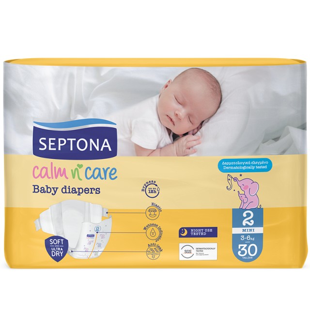Septona Calm N Care Πάνες  Mini No 2 (3-6Kg) 30τμχ