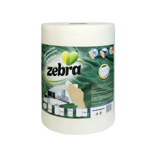 Zebra Extra, Χαρτί Κουζίνας 3φύλλων, 500gr
