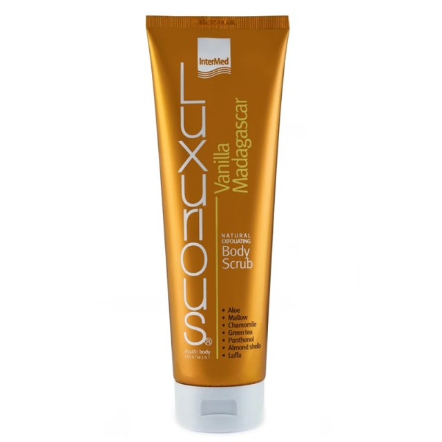 Intermed Luxurious Natural Exfoliating Body Scrub Vanilla Madagascar, Απολεπιστικό Σώματος με Άρωμα Βανίλια, 280ml