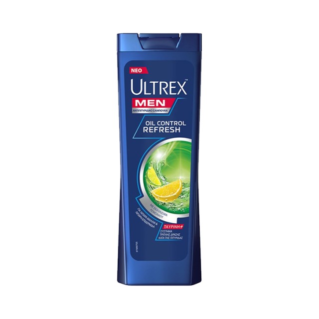Ultrex Men Oil Control Fresh, Ανδρικό Αντιπιτυριδικό Σαμπουάν για Λιπαρά Μαλλιά, 360ml