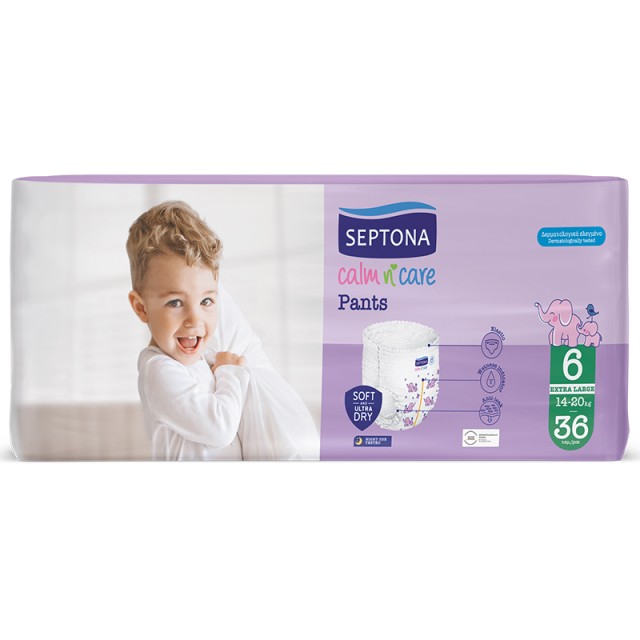 Septona Calm N Care Πάνες-Βρακάκια  Extra Large No 6 (14-20) 36τμχ