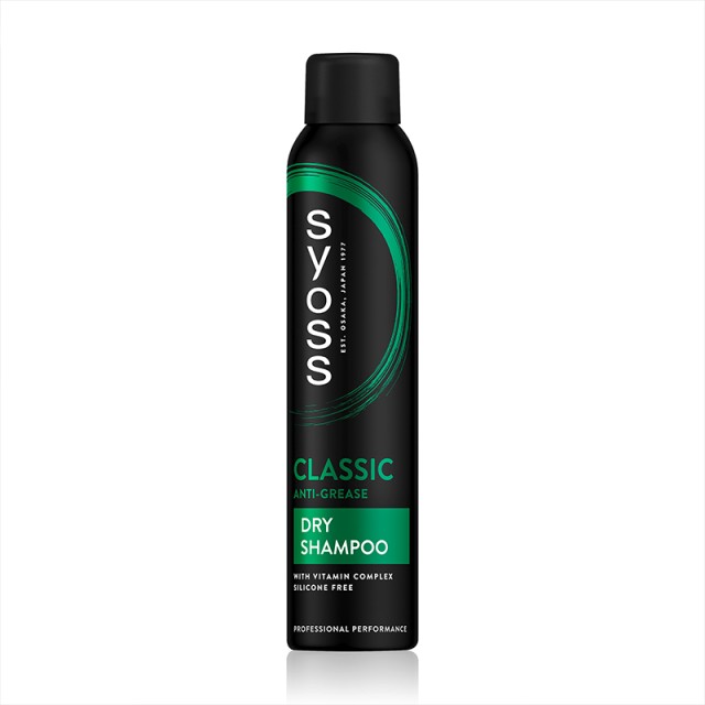 Syoss Dry Shampoo  Anti-Grease Ξηρό Σαμπουάν με Σύμπλεγμα Βιταμινών, Χωρίς Σιλικόνες, 200ml