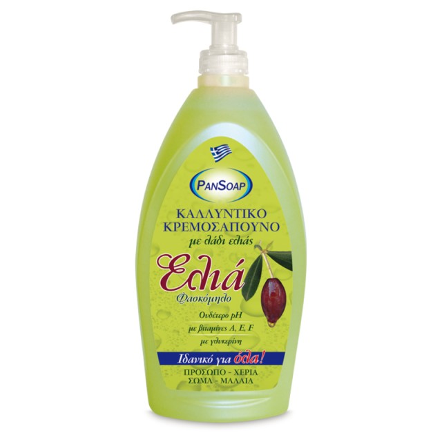 Pansoap Καλλυντικό Κρεμοσάπουνο με Λάδι Ελιάς, 1Lt