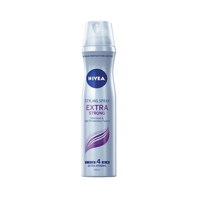 Nivea Styling Spray Extra Strong Hold No4, Λακ Μαλλιών για Έξτρα Δυνατό Κράτημα, 250ml