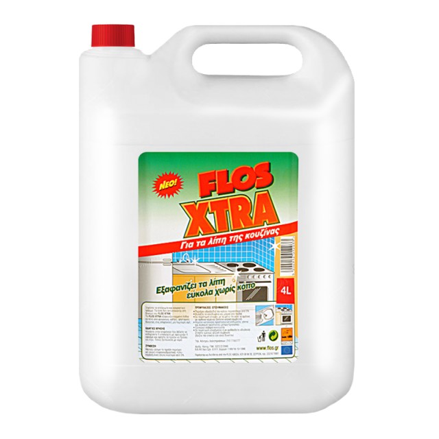 Flos Xtra Υγρό Καθαριστικό για τα Λίπη, 4lt