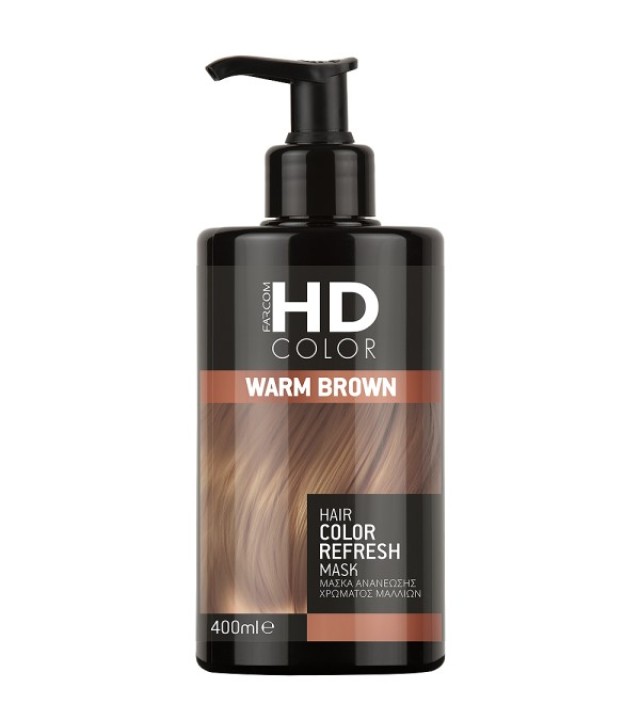 HD Color Refresh Mask Warm Brown, Μάσκα Ανανέωσης Χρώματος για Φυσικά & Βαμμένα Μαλλιά, 400ml