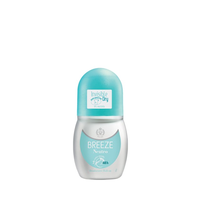 Breeze Neutro Invisible Dry, Γυναικείο Αποσμητικό Roll on, 50ml