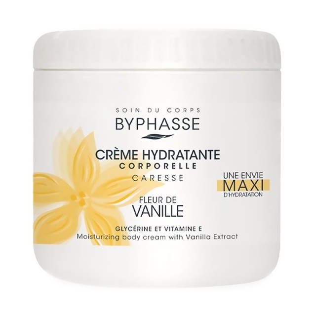 Byphasse Moistirizing Body Cream with Vanilla Extract, Ενυδατική Κρέμα Σώματος με Εκχύλισμα Βανίλιας 500ml