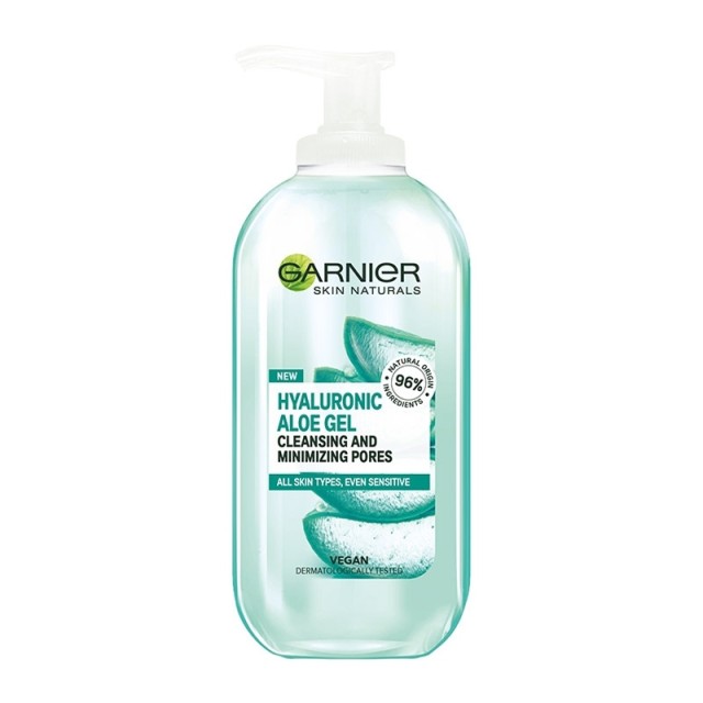 Garnier Skin Naturals Hyaluronic Aloe Gel Καθαριστικό Προσώπου με Υαλουρονικό Οξύ & Αλόη, 200ml