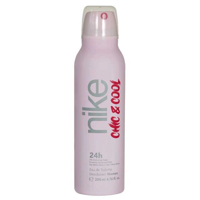 Nike Chic & Cool Eau de Toilette Deo Spray For Women, Αποσμητικό Σπρέι Σώματος 200ml