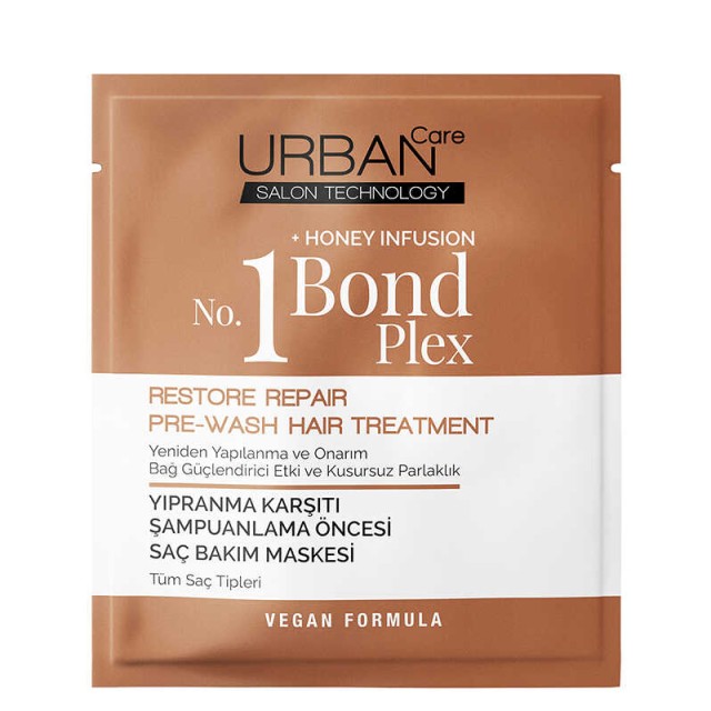 Urban Care No.1 Bond Plex Pre-Wash Hair Mask, Μάσκα Περιποίησης Μαλλιών με Άμεση Επανορθωτική Δράση, 50ml