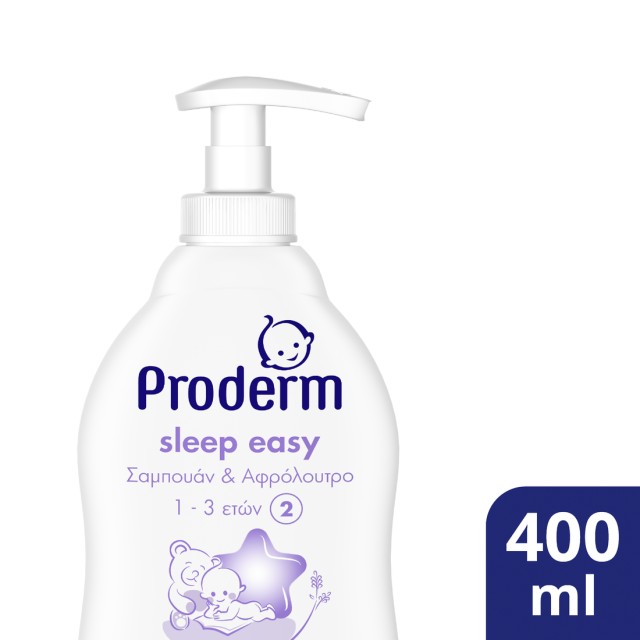 Proderm Sleep Easy 2σε1 Σαμπουάν & Αφρόλουτρο Άρωμα Λεβάντας 1-3 Ετών, 400ml